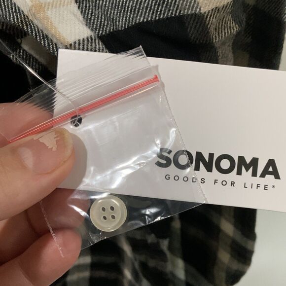 NWT! Black,White,Grey and Tan Flannel By Sonoma in XL - Picture 7 of 9